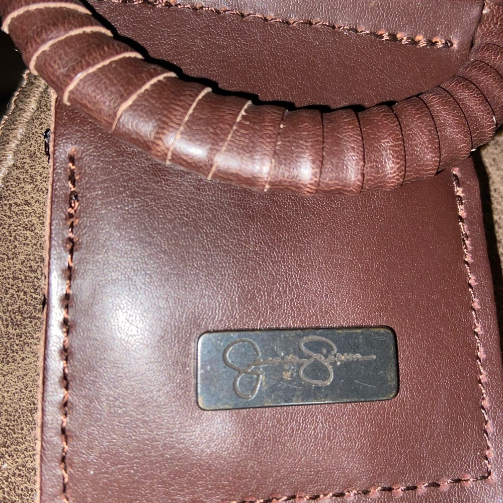 Jessica Simpson New Ladies Size S Brown Fabric Belt 3.25" Wide Total Length 40" - Picture 6 of 6